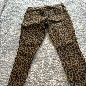 Express Leopard Print Skinny Jeans